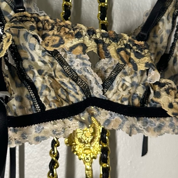 Leopard open tie bralette ๐๐ค Hanky Panky After Midnight ๐ ๐ - Picture 6 of 8